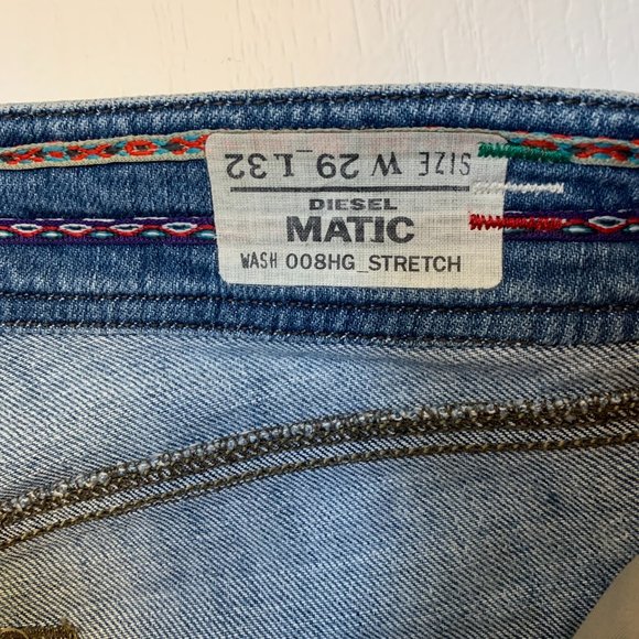 Diesel Matic Low-Rise Skinny Jeans in Wash 008HG (Waist 29"/length 32") - Picture 8 of 10